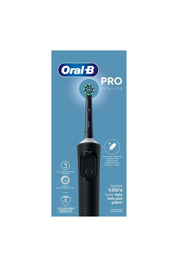 Oral-B D103 Vitality Pro Cross Action Şarjlı Diş Fırçası - Siyah